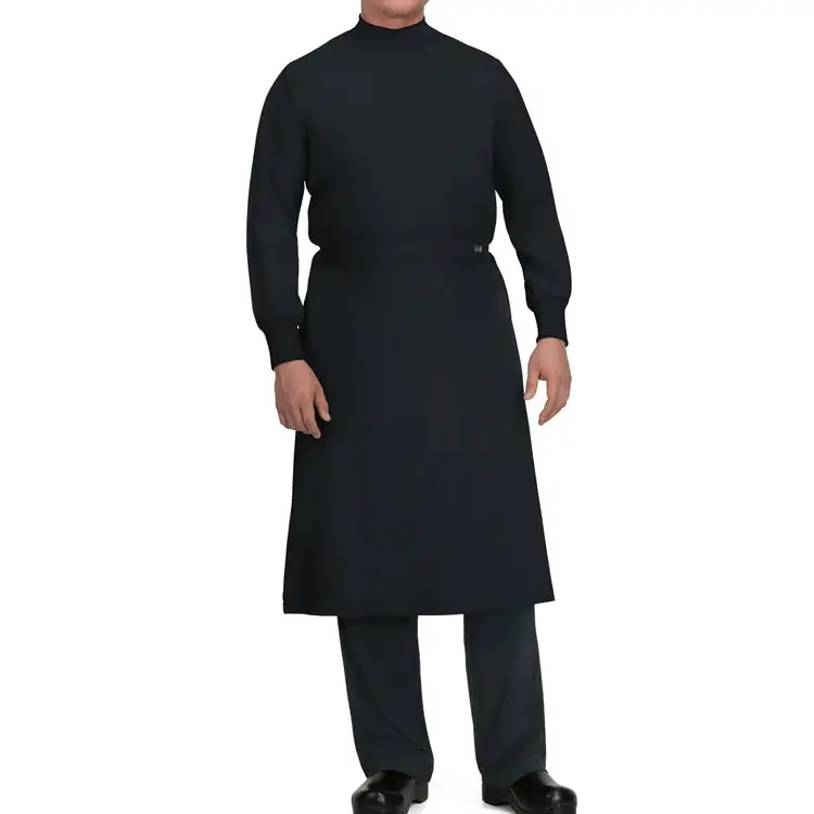 Wholesale Custom Logo Designs Unisex Black Gray Lacing Long sleeves Muslim cover gown scrub suit sets