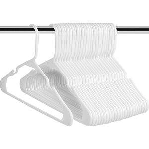 Home Clothes Hangers 50 Pack White ABS Plastic Detachable Flexible Hangers Shoulder Grooves-Space Saving Durable Coat Hanger - Product Image 5