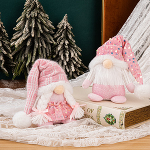 Adornos navideños, gorro tejido con lentejuelas para pareja, duende, Rudolph, regalo de Navidad, decoración, adornos - Product Image 3