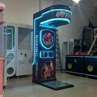 Machine d'arcade de boxe électronique Sport Boxer Punchball avec lecteur de cartes à monnayeur, en métal, pour équipement de divertissement North Projector