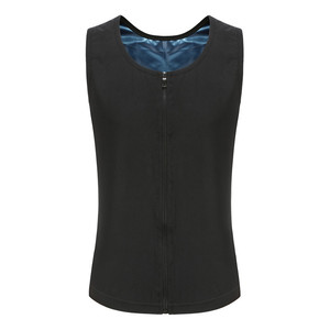 Débardeur de sudation et de compression <span class=keywords><strong>pour</strong></span> hommes, gilet de fitness avec fermeture éclair, <span class=keywords><strong>pour</strong></span> le sport et le remodelage corporel, effet <span class=keywords><strong>ventre</strong></span> plat - Product Image 5
