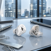TRN MTX Earphone Berkabel High-Fidelity 10mm Beryllium Diaphragm Driver Sirkuit Magnetik Ganda Kabel Dapat Diganti Headphone In-Ear