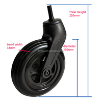Ventes directes d'usine Roulettes universelles Roulettes en caoutchouc solide de 6 pouces Fauteuil roulant médical Roues avant Roues silencieuses de 150mm