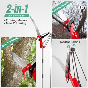 Podadora <span class=keywords><strong>de</strong></span> 10 pies con Tijeras y Mangos Ligeros <span class=keywords><strong>de</strong></span> Alta Resistencia para Podar Ramas Altas - Product Image 2