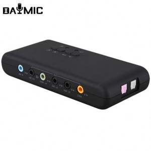 Interface audio professionnelle 7.1 canaux USB 2.0 pour studio d'enregistrement, sortie <span class=keywords><strong>8</strong></span> canaux, vente en gros usine - Product Image 2