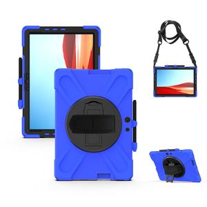 Étui d'armure robuste pour Microsoft <span class=keywords><strong>Surface</strong></span> <span class=keywords><strong>Pro</strong></span> <span class=keywords><strong>X</strong></span> 13 pouces avec dragonne bandoulière antichoc béquille <span class=keywords><strong>housse</strong></span> de tablette - Product Image 3