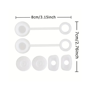 Juego de 6 tapas de silicona para pajitas, accesorios a prueba de fugas para vasos, tapones antidesbordamiento, fundas para pajitas de vasos de agua para exteriores - Product Image 3