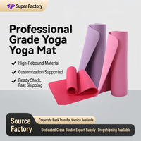 Tapis de yoga NBR épais antidérapant extra large, tapis de fitness, OEM ODM, approvisionnement en gros