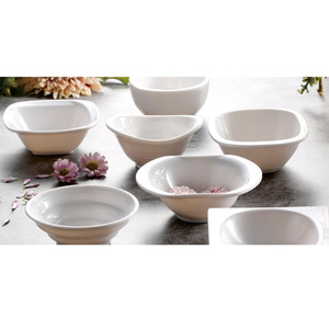 Factory wholesale A8 <b>melamine</b> imitation porcelain tableware, plastic soup bowls, white rice bowls, hotel fast food 4.5-inch - Product Image 1
