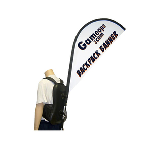 Custom Printing Outdoor Promotional Marketing Advertising Running Feather Teardrop Backpack Flag and Banner