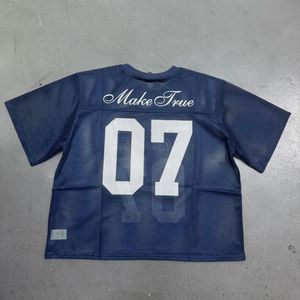 <span class=keywords><strong>Camiseta</strong></span> <span class=keywords><strong>de</strong></span> Baloncesto Personalizada con Logotipo, Transpirable, <span class=keywords><strong>de</strong></span> Malla, Estilo Urbano, Holgada, Recortada, para Hombre, Estilo Vintage Hip Hop - Product Image 2