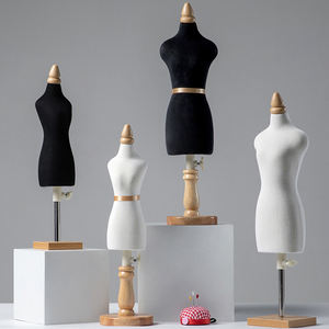 Venta al por mayor modista ajustable 1/2 1/3 1/4 maniquí femenino de medio cuerpo mini MANIQUÍ PARA modista de sastre - Product Image 4