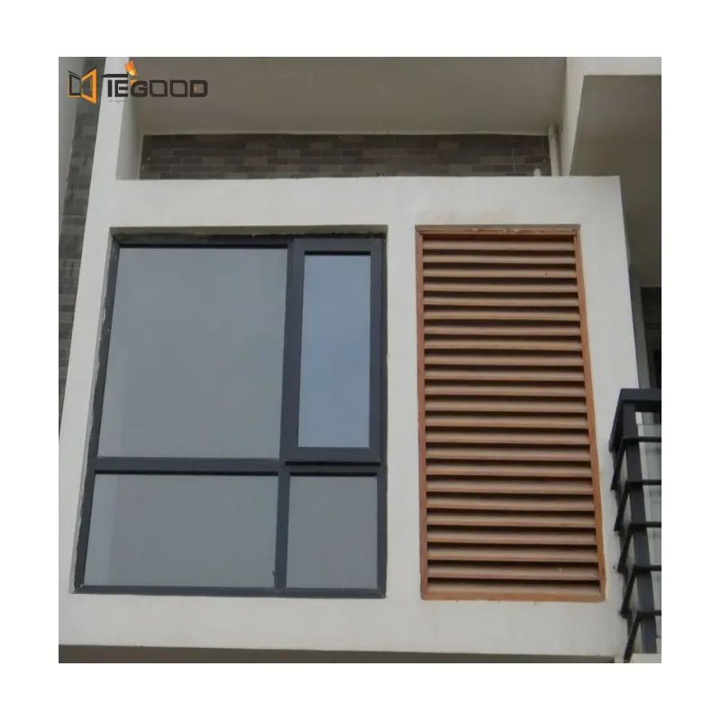 Wall Decorative Accordion Shutter Doors Aluminum Fixed Louver