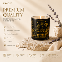 Juego de Regalo de Velas Aromáticas con Luz LED, Aroma a Cedro, Campanilla, Lavanda y Eucalipto, en Frasco de Vidrio Decorativo, Etiqueta Privada Personalizada OEM