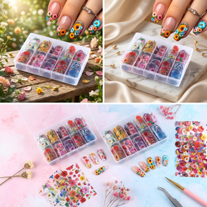 10 Rollos de Papel de Transferencia para Decoración de <span class=keywords><strong>Uñas</strong></span> con Diseños Florales de Verano, <span class=keywords><strong>Girasol</strong></span>, Rosa, Margarita, Estrellas, Adhesivos para <span class=keywords><strong>Uñas</strong></span>, Decoración de <span class=keywords><strong>Uñas</strong></span> DIY - Product Image 2