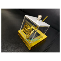 Pot à miel suspendu carré en Lucite avec couvercle magnétique personnalisé, thème Judaica, en acrylique, cadeau de Rosh Hashana, avec cuillère à miel