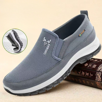Chaussures confortables pour hommes âgés, mocassins décontractés légers à semelle souple pour le quotidien, chaussures de marche confortables pour hommes de style vieux Pékin