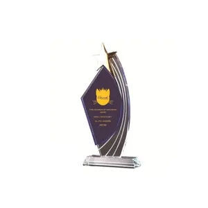Metal star crystal engraving blank award plaque trophy