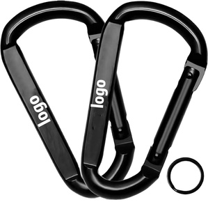 Clips Caribeener à anneau en D en fer avec porte-clés à mousqueton à ressort Finition unie de haute qualité pour les applications industrielles lourdes - Product Image 6