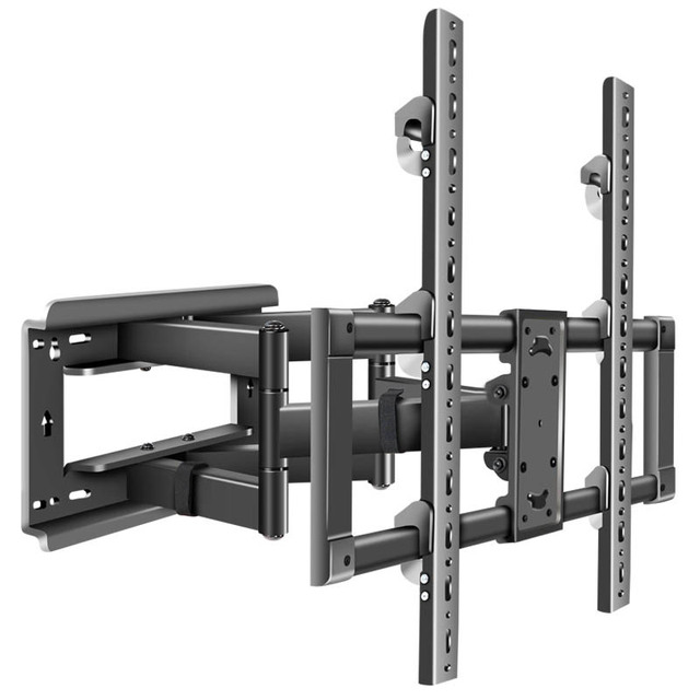 Factory 55-100 Inch Steel Full Motion TV Wall Mount Bracket Tilting Swivel Stand Metal Boxed Black 85kg FCC/CE Certified