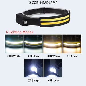 Lampes frontales USB Rechargeable COB Lampes de travail portables Lampes frontales Lampe frontale pour la course à pied Camping <span class=keywords><strong>Ridi</strong></span> - Product Image 3