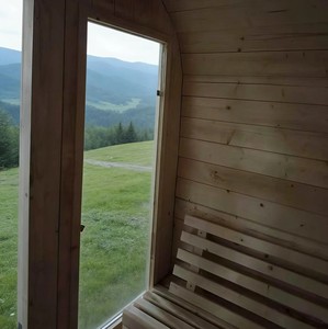 Sauna Exterior Cuadrada de Madera de Pino Blanco para 4 Personas, con Calentador Eléctrico de 9KW, Tradicional, Ecológica y de Fácil Operación - Product Image 5