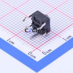 SKHHPKA010 Tactile Switch Through hole Component (THT),6x6mm Switch Single Pole Single Throw Round Button Through Hole 6mm - Product Image 2