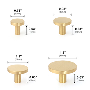 <strong>Door</strong> Handle Solid Brass Hardware Furniture Golden <strong>Knob</strong> and Pulls for Kitchen Bedroom Living Room Cabinets Nightstands Drawer - Product Image 2