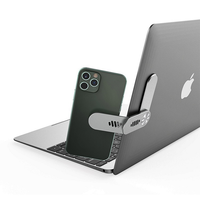 Support magnétique pour ordinateur portable et téléphone portable, avec logo personnalisé YTGEE, nouveau, pliable, angle réglable, fixation latérale en aluminium