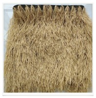 Pelouse de simulation ignifuge 1x20m pour la plage, produits prêts à l'emploi, chaume artificielle pour animaux, gazon synthétique jaune pour toit