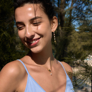 Ensemble de bijoux en acier inoxydable émaillé avec collier et boucles d'oreilles en forme d'hirondelle et de perle, résistant à l'eau, pour femmes <span class=keywords><strong>T669</strong></span> - Product Image 1