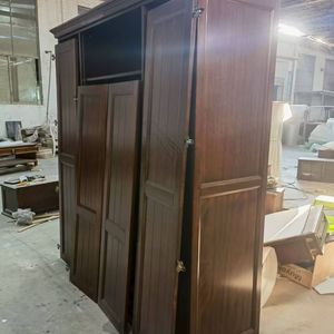 American Style Solid Wood Four Door <b>Wardrobe</b> <b>Large</b> Capacity Bedroom Storage Cabinet Hinged Door Design - Product Image 4