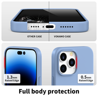 Pour iPhone 14/14 Plus 14 Pro Max étui en silicone liquide antichoc mince étui de téléphone anti-rayures doux doublure en microfibre