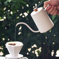 Bouilloire à café NIBU Professional 600 ml en acier inoxydable, design minimaliste écologique, pour infusion manuelle, avec bec verseur en forme de col de cygne