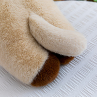 Coussin en peluche brodé en coton PP doux avec fourrure de vison pour chambre, canapé, décoration intérieure, cadeau, présentation en magasin, unisexe