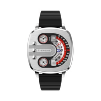 Nouvelle montre mécanique unique, ultra-fine, style minimaliste, élégante et distinctive, avec mouvement Crazy Hour et boîtier à engrenages