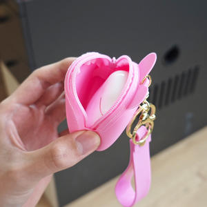 Creative Cartoon Silicone Children's Wallet <b>Coin</b> <b>Purse</b> Keychain Pendant Zipper Portable Mini Cute Earphone Storage Bag Gift - Product Image 4