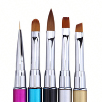 Pinceaux pour manucure, outil de nail art, stylo de sculpture, pinceau liner pour extension d'ongles en acrylique et gel UV, motifs de grille et de fleurs, pour dessin et design DIY