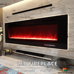 <span class=keywords><strong>Chimenea</strong></span> Eléctrica <span class=keywords><strong>LED</strong></span> con Función de Calefacción, Control Remoto y Llama Simulada, Precio de Fábrica - Product Image 3