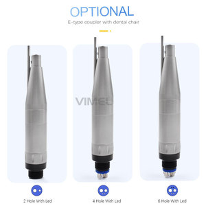 Pieza de mano neumática dental Vimel con 246 orificios, luz LED y mango de pulido para odontología - Product Image 4