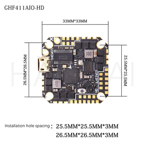 เครื่องควบคุมการบิน F4 F411 40A GHF411AIO-HD 2-6วินาทีเครื่องไม้จิ้มฟัน Aio ไร้แปรงถ่านควบคุมการบิน FPV - Product Image 4