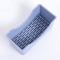 Ensemble de 5 plats à collation minimalistes et écologiques Assiette en plastique avec paille de blé non toxique Plateau de service pour bonbons aux fruits Plateau pour os de plantes