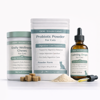 Suplemento en Polvo de Aceite de Pescado con Probióticos para Perros y Gatos OEM, Absorción Rápida, Refuerzo Inmunológico, Alivia la Flatulencia y la Hinchazón, Salud Digestiva