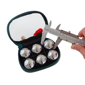 Boules de pétanque miniatures françaises ZQURE 32,5 mm avec sac de protection transparent pour jeux en intérieur et en extérieur - Product Image 2