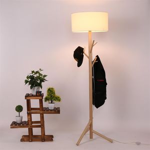 โคมไฟตั้งพื้นไม้เนื้อแข็งแบบนอร์ดิกสามขา, ที่แขวนผนังห้องนั่งเล่นสไตล์ญี่ปุ่นและเกาหลี, ดีไซน์เรียบง่ายสำหรับ B - Product Image 2