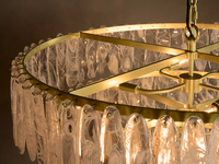 Lustre rond en verre de style américain moderne, luminaire suspendu de luxe haut de gamme pour salon, salle à manger, villa