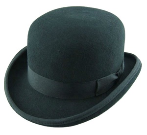 100% Úc Len Cảm Thấy Bob Hat Cho Người Lớn Màu Đen Bowler Hat - Product Image 1