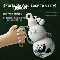 Mug de voyage isotherme Dilebei en acier inoxydable 316 en forme de gourde avec paille et sangle de transport – Mini-tasse portable et élégante pour usage extérieur