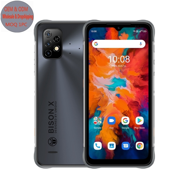 Factory Outlet UMIDIGI BISON X10 Rugged Phone Side Fingerprint Unlock 6.53 Inch NFC Android 4G Smartphone Helio P60 Octa Core