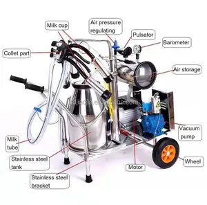 New design portable vacuum milking machine cow farm accessories goat and cow farming equipment for dairy farm